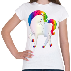 PRINTFASHION Egyszarvú - Női póló - Fehér
