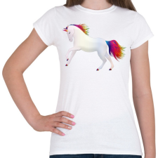 PRINTFASHION Egyszarvú - Női póló - Fehér női póló