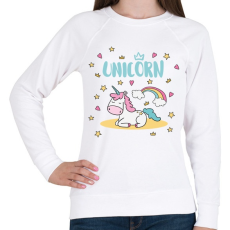 PRINTFASHION Egyszarvú - Női pulóver - Fehér