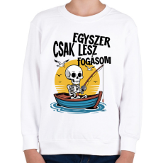 PRINTFASHION Egyszer csak lesz fogásom - Gyerek pulóver - Fehér