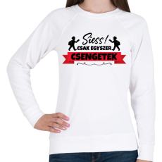 PRINTFASHION Egyszer csengetek - Női pulóver - Fehér