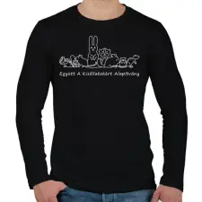 PRINTFASHION Együtt A Kisállatokért Alapítvány - Férfi hosszú ujjú póló - Fekete férfi póló