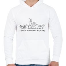 PRINTFASHION Együtt A Kisállatokért Alapítvány - Férfi kapucnis pulóver - Fehér