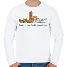 PRINTFASHION Együtt A Kisállatokért Alapítvány - Férfi pulóver - Fehér férfi pulóver, kardigán
