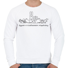 PRINTFASHION Együtt A Kisállatokért Alapítvány - Férfi pulóver - Fehér férfi pulóver, kardigán