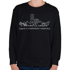 PRINTFASHION Együtt A Kisállatokért Alapítvány - Gyerek pulóver - Fekete