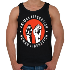 PRINTFASHION Együtt az állatokért!  - Férfi atléta - Fekete