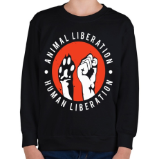 PRINTFASHION Együtt az állatokért!  - Gyerek pulóver - Fekete