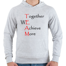 PRINTFASHION Együtt több dolgot érünk el - Férfi kapucnis pulóver - Sport szürke férfi pulóver, kardigán
