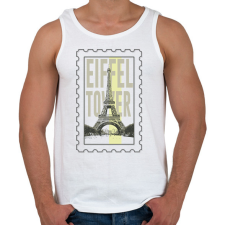 PRINTFASHION Eiffel Tower - Férfi atléta - Fehér atléta, trikó
