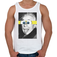 PRINTFASHION Einstein - Férfi atléta - Fehér atléta, trikó