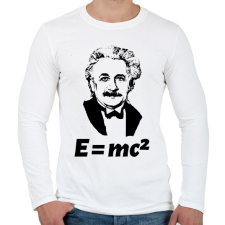 PRINTFASHION Einstein  - Férfi hosszú ujjú póló - Fehér férfi póló