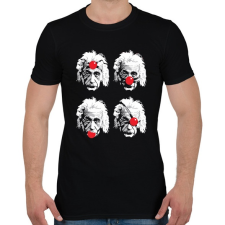 PRINTFASHION Einstein - Férfi póló - Fekete férfi póló