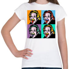 PRINTFASHION Einstein - Női póló - Fehér női póló