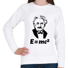 PRINTFASHION Einstein  - Női pulóver - Fehér női pulóver, kardigán