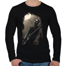 PRINTFASHION Éjféli rock - Férfi hosszú ujjú póló - Fekete