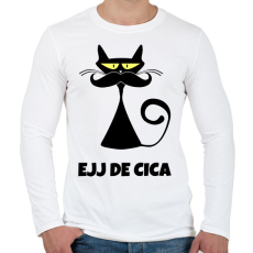 PRINTFASHION EJJ DE CICA - Férfi hosszú ujjú póló - Fehér