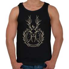 PRINTFASHION Éjjeli szarvas - Férfi atléta - Fekete