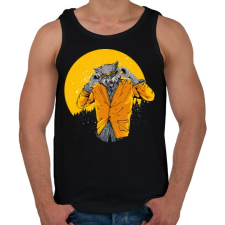 PRINTFASHION Éjjeli szörnyfarkas - Férfi atléta - Fekete atléta, trikó