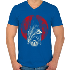 PRINTFASHION Éjjellátó - Férfi V-nyakú póló - Királykék