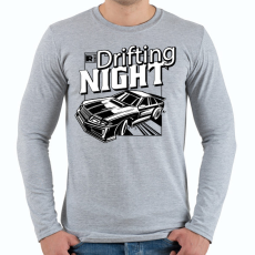 PRINTFASHION Éjszakai dritftelés - Férfi hosszú ujjú póló - Sport szürke
