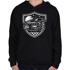 PRINTFASHION Éjszakai futam - Gyerek kapucnis pulóver - Fekete