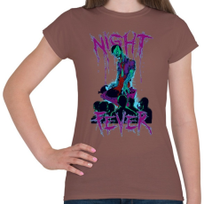 PRINTFASHION Éjszakai láz - Női póló - Mogyoróbarna