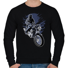 PRINTFASHION éjszakai motoros - Férfi pulóver - Fekete férfi pulóver, kardigán