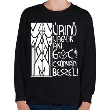 PRINTFASHION ékesszóló úrikisasszony.w - Gyerek pulóver - Fekete gyerek pulóver, kardigán