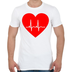 PRINTFASHION Ekg - Férfi póló - Fehér