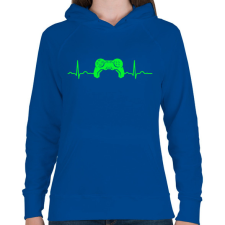 PRINTFASHION EKG gamer - Női kapucnis pulóver - Királykék női pulóver, kardigán