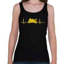 PRINTFASHION EKG moci - Női atléta - Fekete női trikó