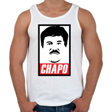 PRINTFASHION El Chapo - Férfi atléta - Fehér atléta, trikó