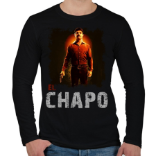 PRINTFASHION el chapo - Férfi hosszú ujjú póló - Fekete férfi póló