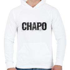 PRINTFASHION El Chapo - Férfi kapucnis pulóver - Fehér férfi pulóver, kardigán