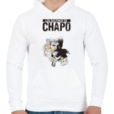 PRINTFASHION El Chapo - Férfi kapucnis pulóver - Fehér férfi pulóver, kardigán