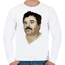 PRINTFASHION El Chapo - Férfi pulóver - Fehér