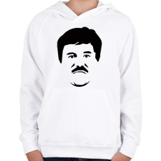 PRINTFASHION El Chapo - Gyerek kapucnis pulóver - Fehér