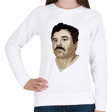 PRINTFASHION El Chapo - Női pulóver - Fehér női pulóver, kardigán