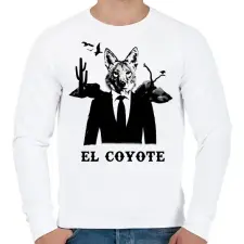 PRINTFASHION el coyote - Férfi pulóver - Fehér férfi pulóver, kardigán