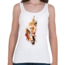 PRINTFASHION El geupardo - Női atléta - Fehér női trikó