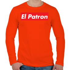 PRINTFASHION El patron  - Férfi hosszú ujjú póló - Narancs