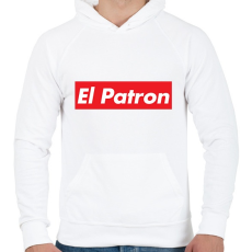 PRINTFASHION El patron  - Férfi kapucnis pulóver - Fehér