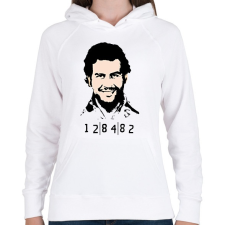 PRINTFASHION El Patron - Női kapucnis pulóver - Fehér női pulóver, kardigán