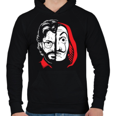 PRINTFASHION El Professor - Férfi kapucnis pulóver - Fekete