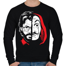PRINTFASHION El Professor - Férfi pulóver - Fekete