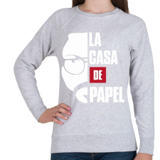 PRINTFASHION El Professor - Női pulóver - Sport szürke női pulóver, kardigán