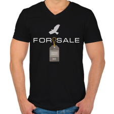 PRINTFASHION ELADÓ - Férfi V-nyakú póló - Fekete férfi póló