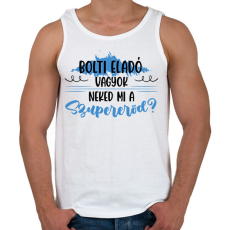 PRINTFASHION Eladó - Szupererő - Férfi atléta - Fehér