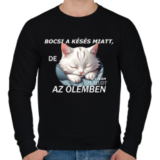 PRINTFASHION elaludt az ölemben - Férfi pulóver - Fekete